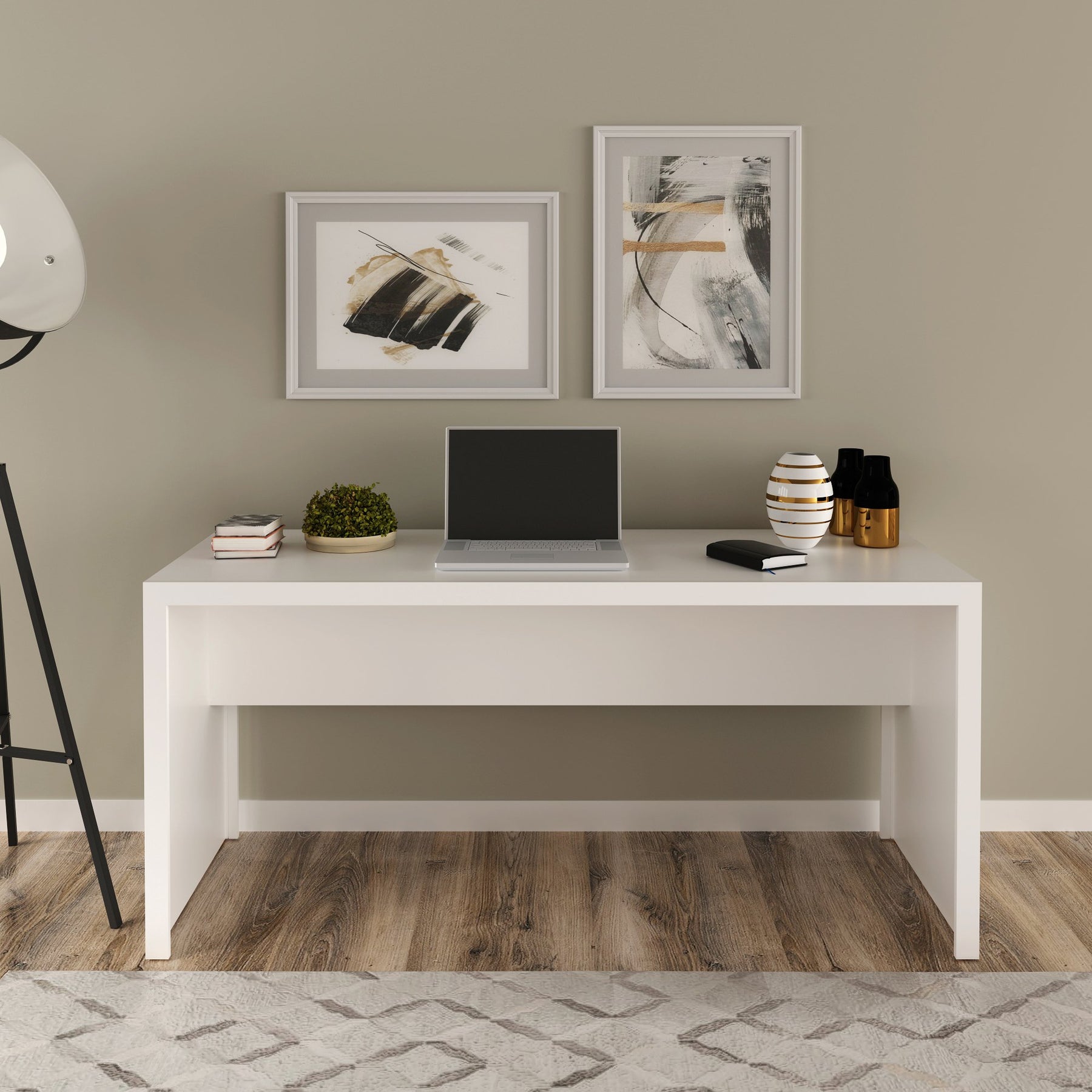 Mesa para Escritório 163cm ME4109 Branco