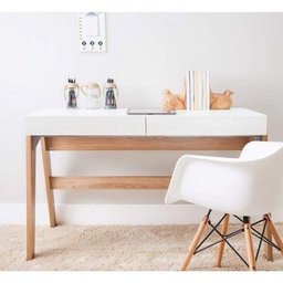 Escrivaninha 120cm 2 Gavetas 26105 Trend Hanover/Off White