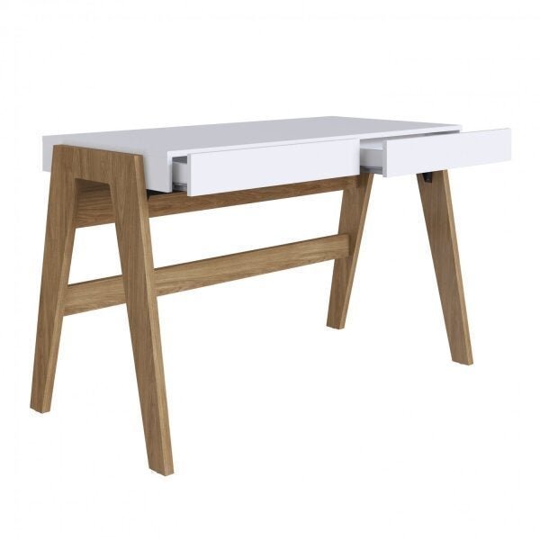 Escrivaninha 120cm 2 Gavetas 26105 Trend Hanover/Off White