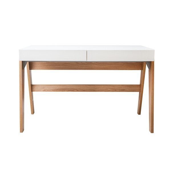 Escrivaninha 120cm 2 Gavetas 26105 Trend Hanover/Off White