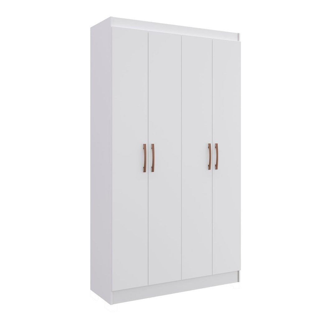 Guarda-Roupa Solteiro 4 Portas Lyon 8 Prateleiras 40467 Marrom