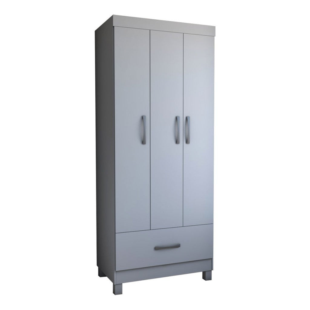 Guarda-Roupa Solteiro Poseidon 3 Portas 1 Gaveta Branco - Panorama Móveis
